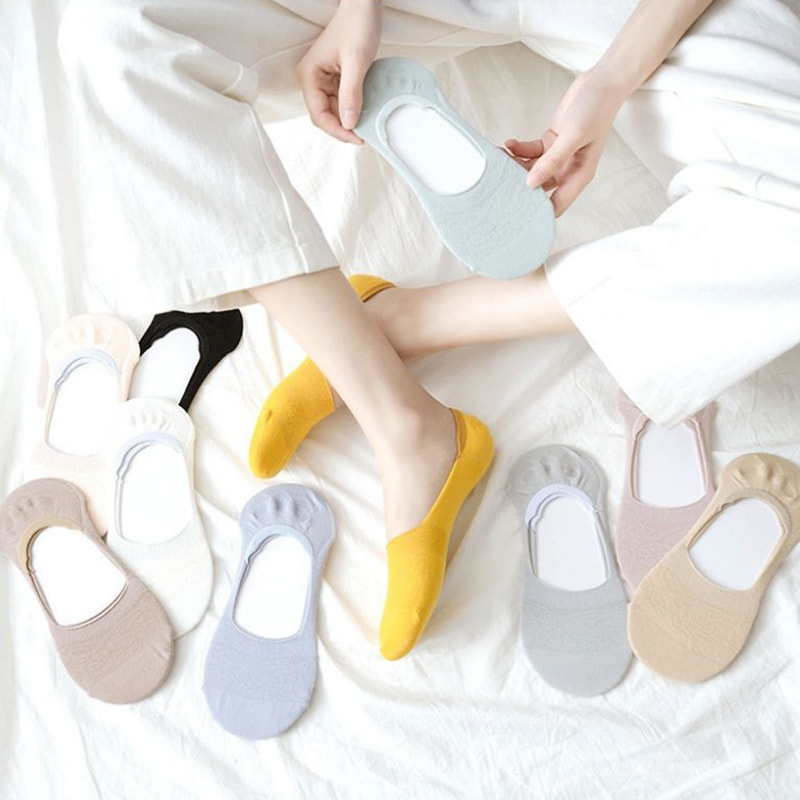 Сплошные женские носки для лодок с неглубокими носками